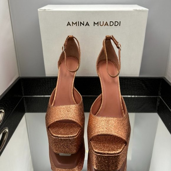 AMINA MUADDI BIANCA PLATFORM SHOES - Picture 10 of 11